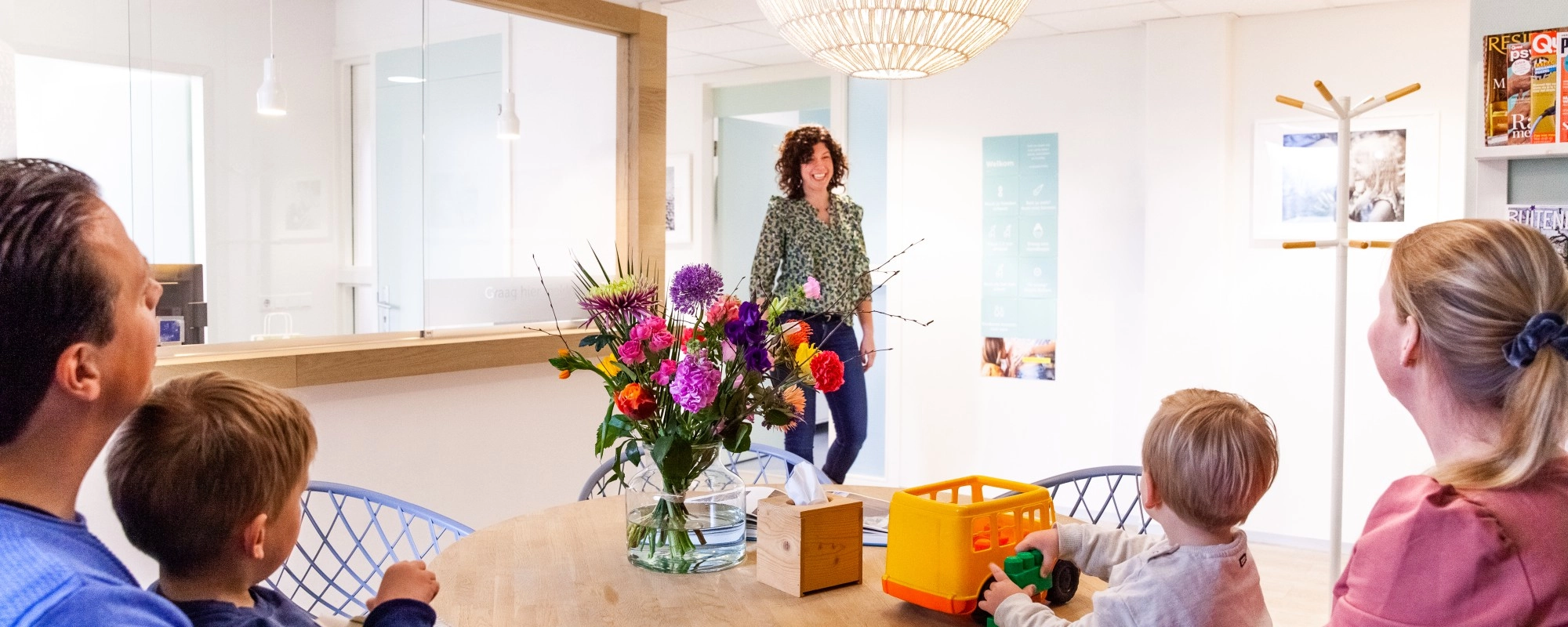 Janet in the waiting room